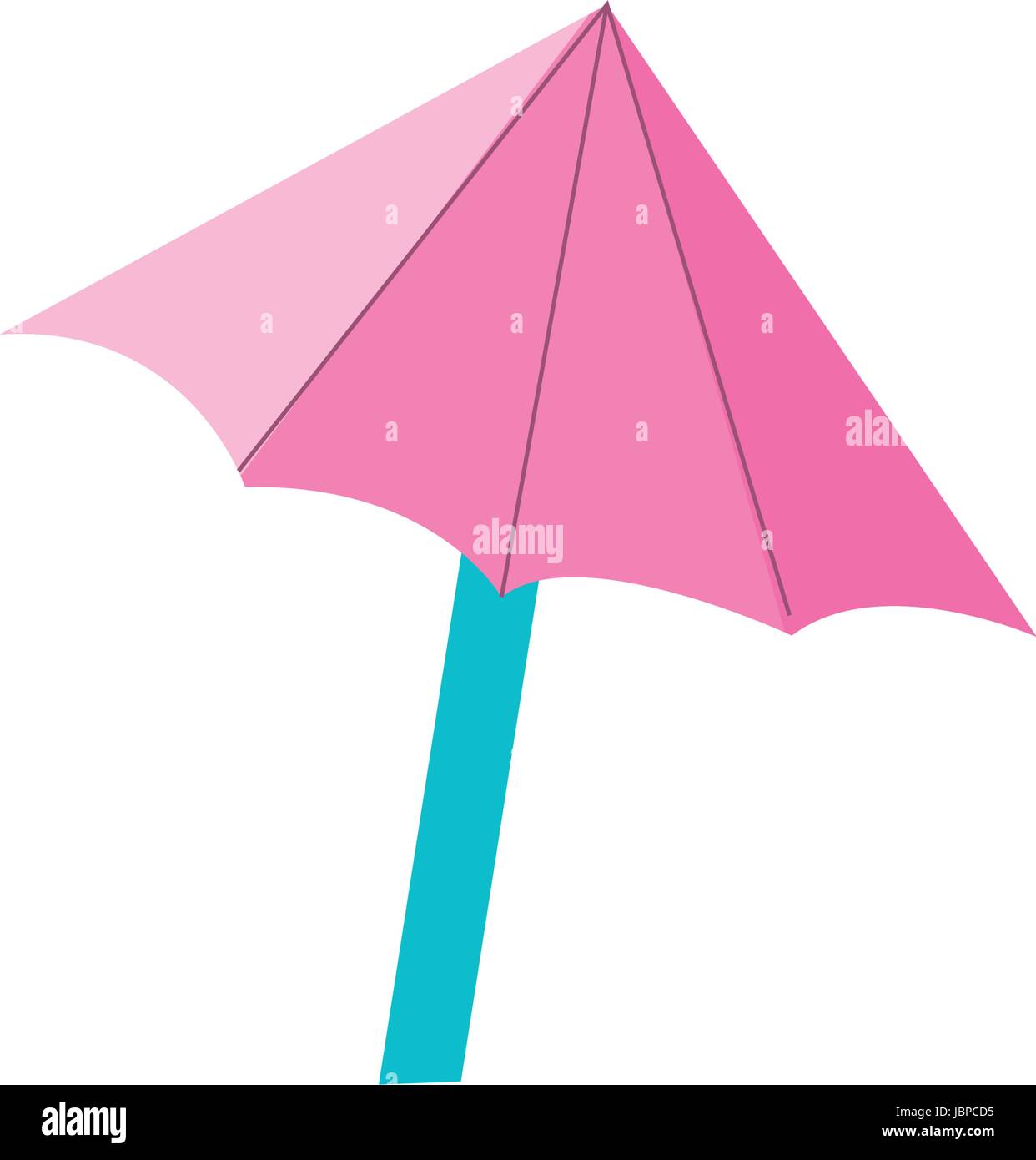 schöner Schirm geöffnet um der Sonne zu schützen Stock Vektor