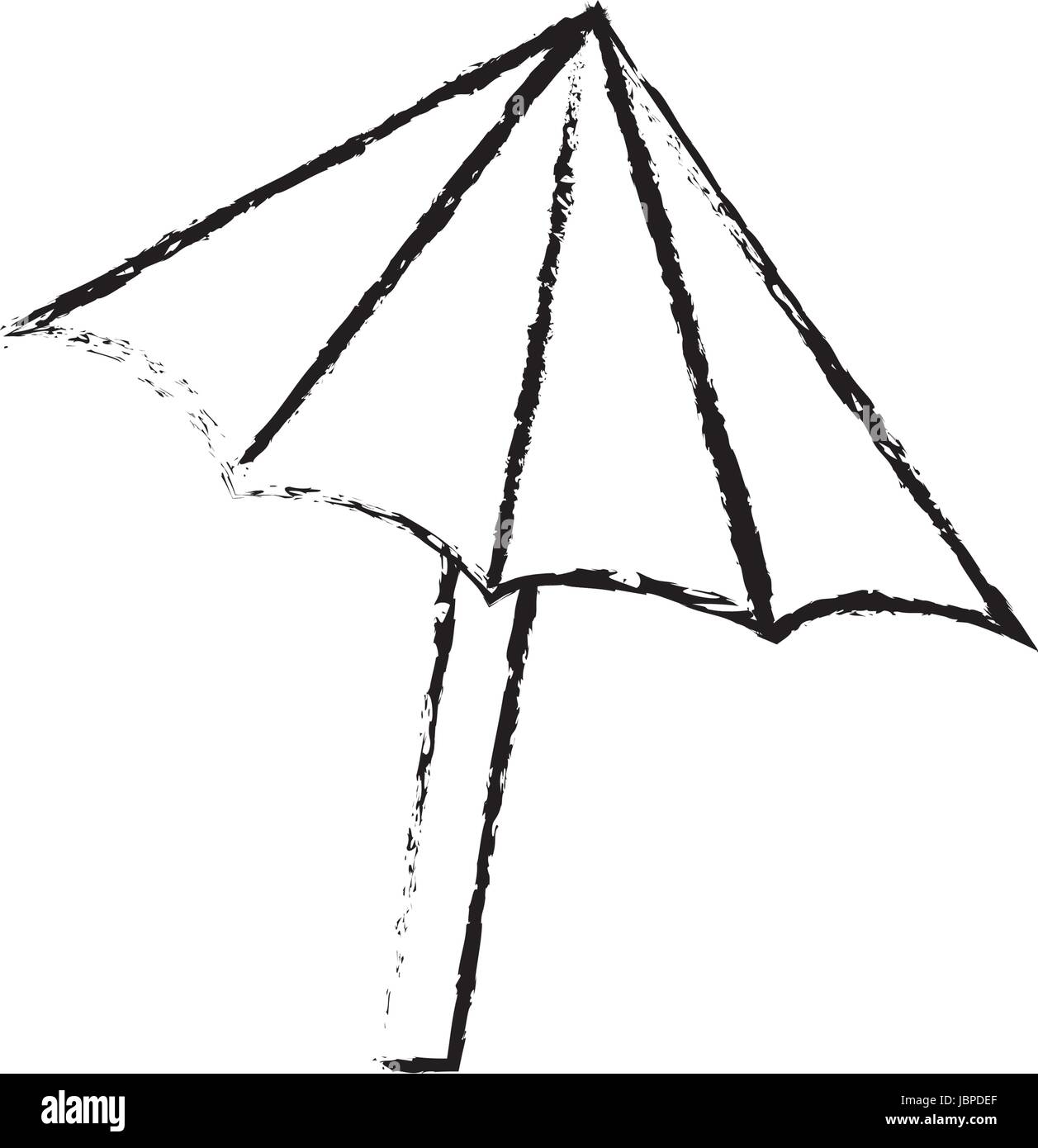 Abbildung schöner Regenschirm geöffnet um der Sonne zu schützen Stock Vektor