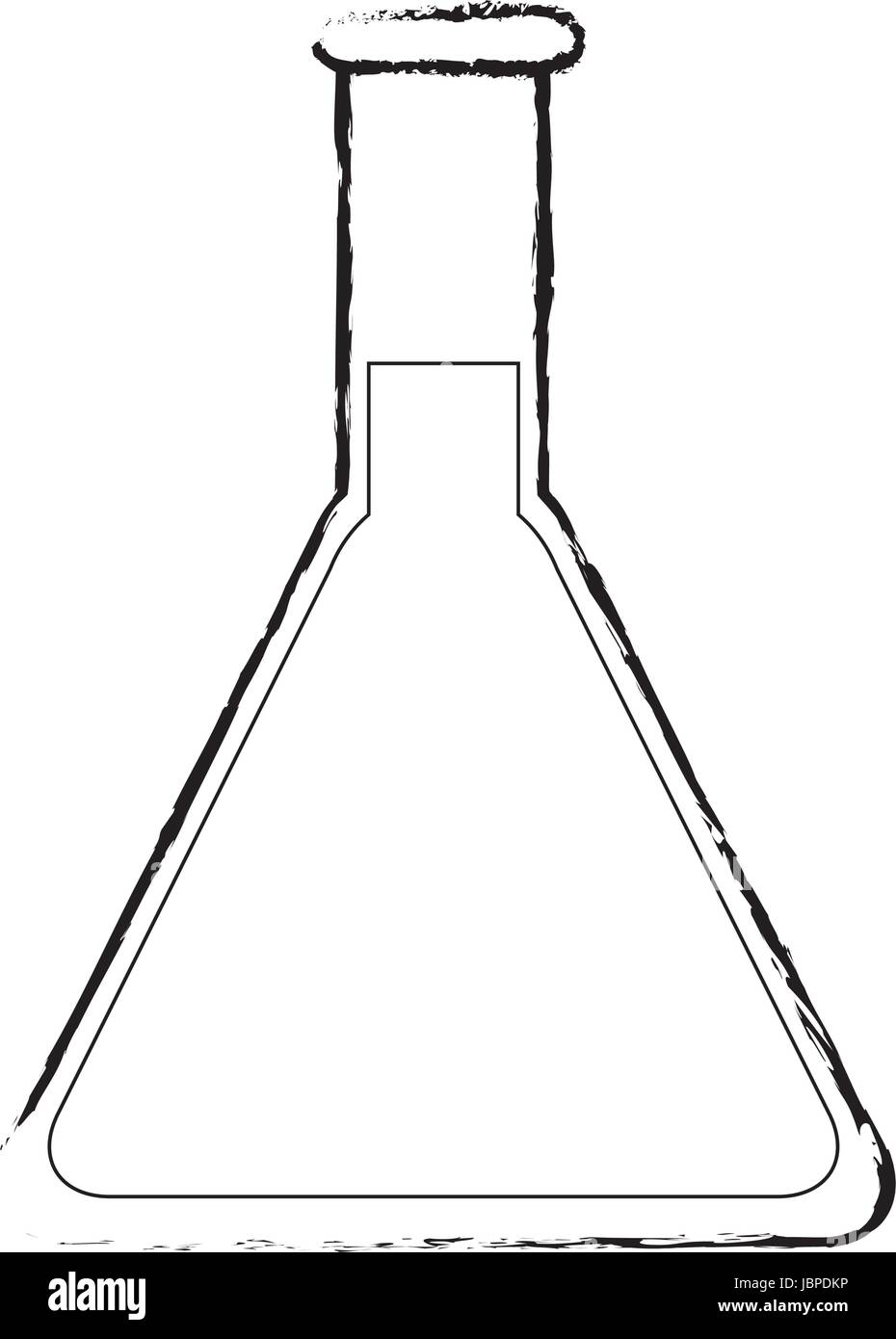 Laborglas Chemie Reagenzglas skizzieren Stock Vektor