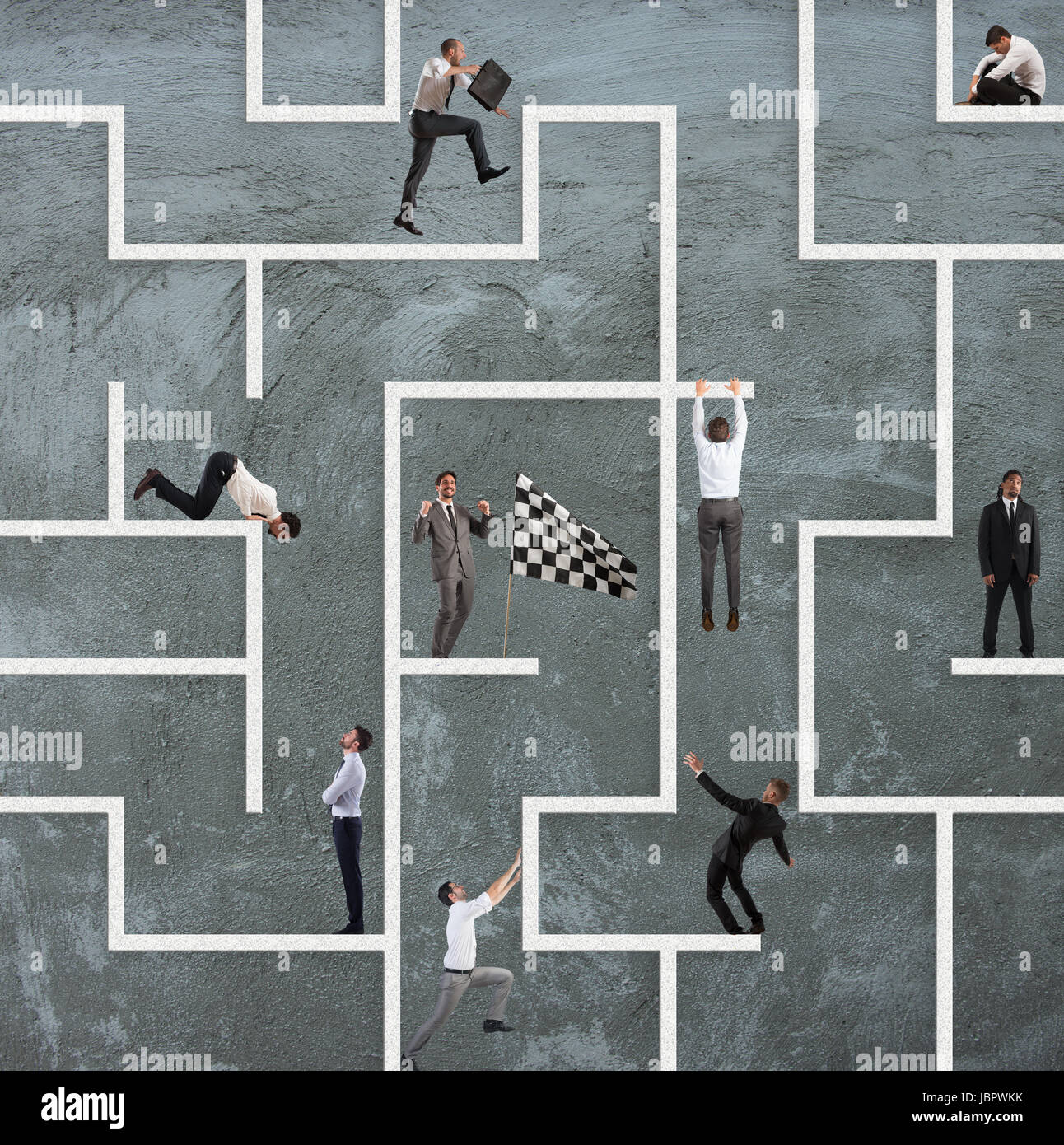 Business-Spiel Labyrinth Stockfoto