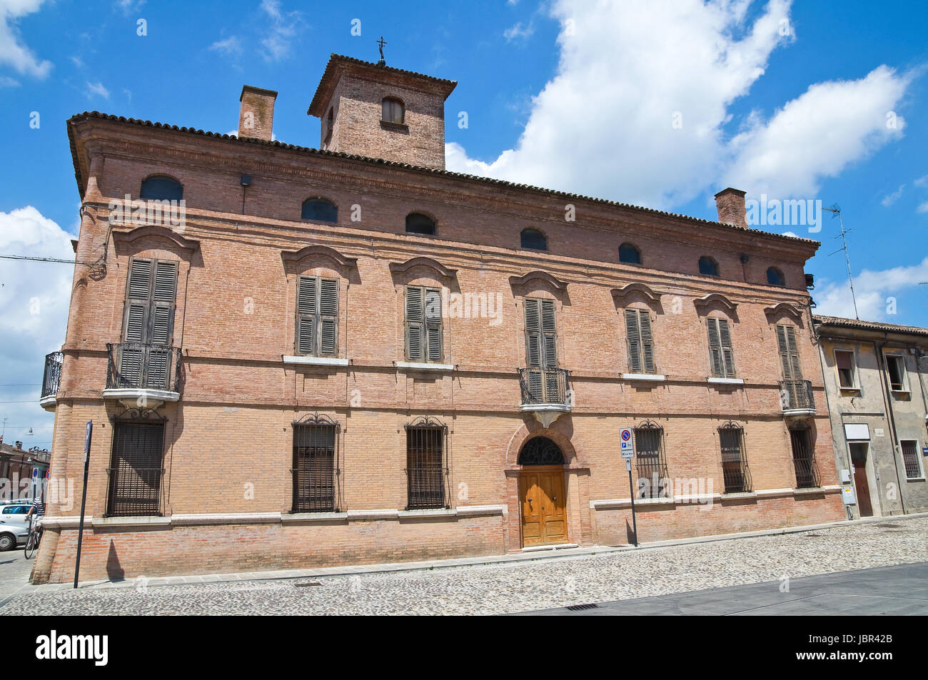 Tura-Palast. Comacchio. Emilia-Romagna. Italien. Stockfoto