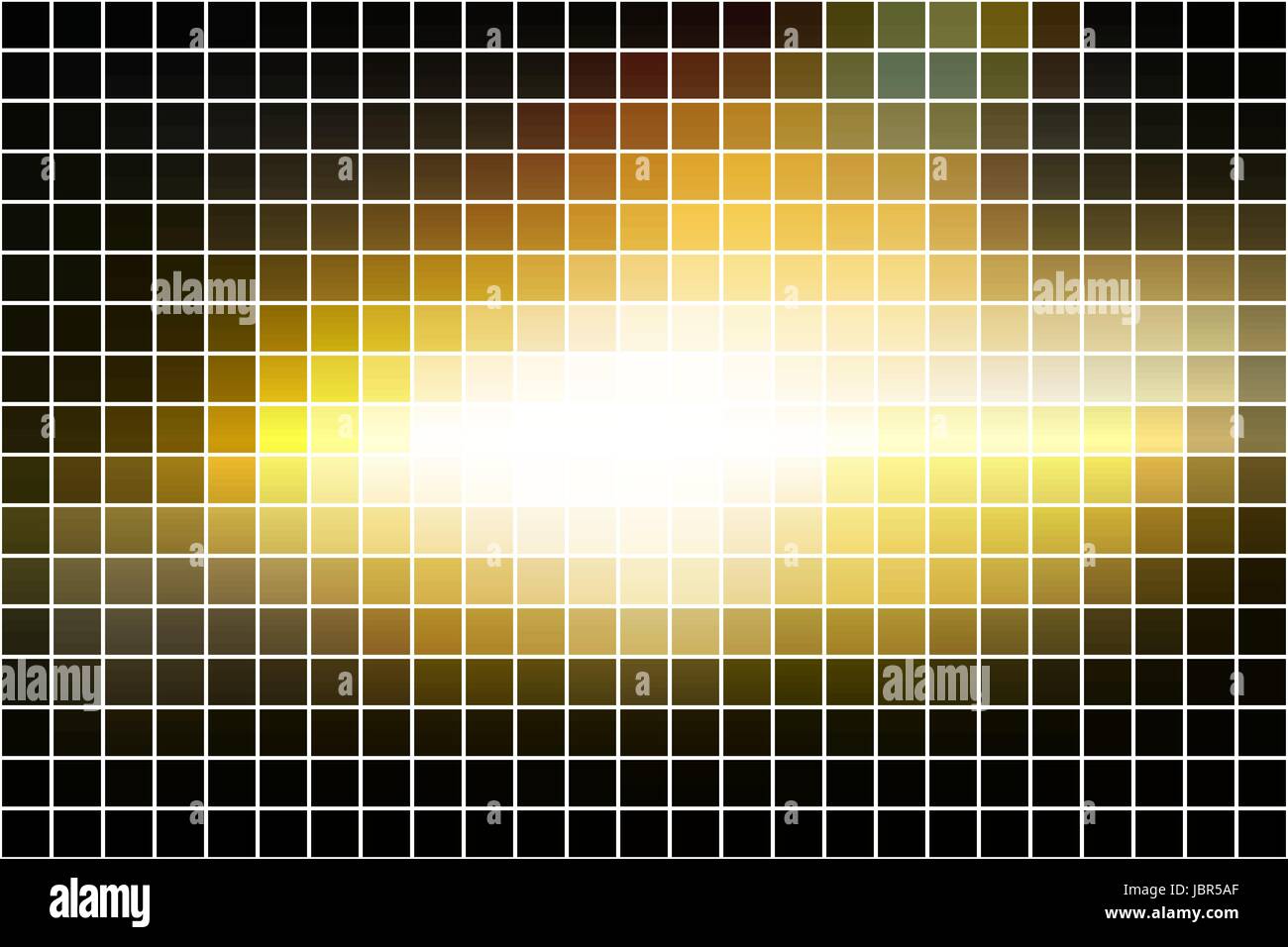 Schwarz grau gelb weiß abstrakte Vektor quadratischen Fliesen über weißen Mosaik Hintergrund Stock Vektor