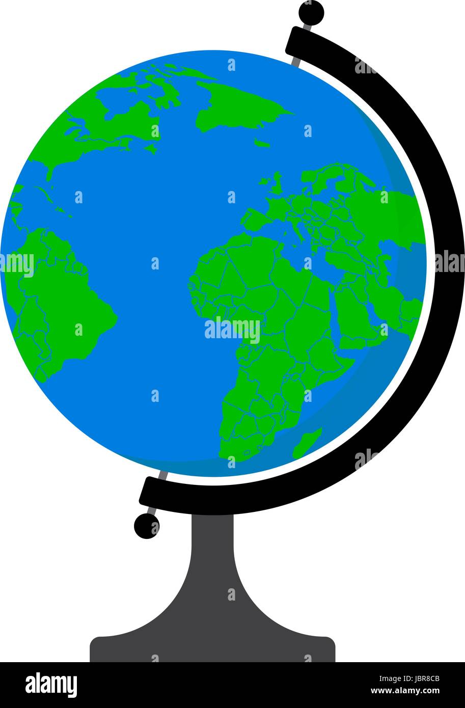 Erde Globus-Symbol, flaches Design, Vektor-illustration Stock Vektor