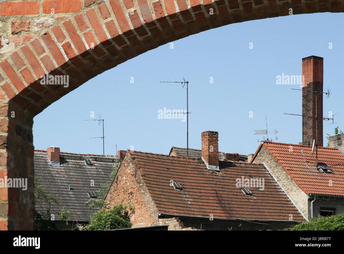 Neuruppin - an der Stadtmauer Stockfoto
