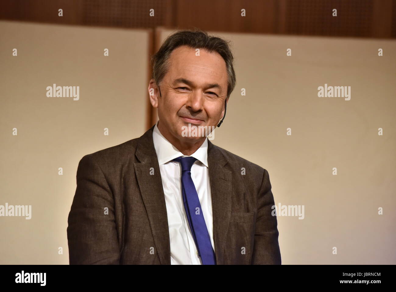 Köln, Deutschland. 11. Juni 2017. Französischer Sozialwissenschaftler und Islam-Experte Gilles Kepel am 5. jährlichen phil.cologne-Philosophie-Festival in Köln, Deutschland, 11. Juni 2017. Foto: Horst Galuschka/Dpa/Horst Galuschka Dpa/Alamy Live-Nachrichten Stockfoto