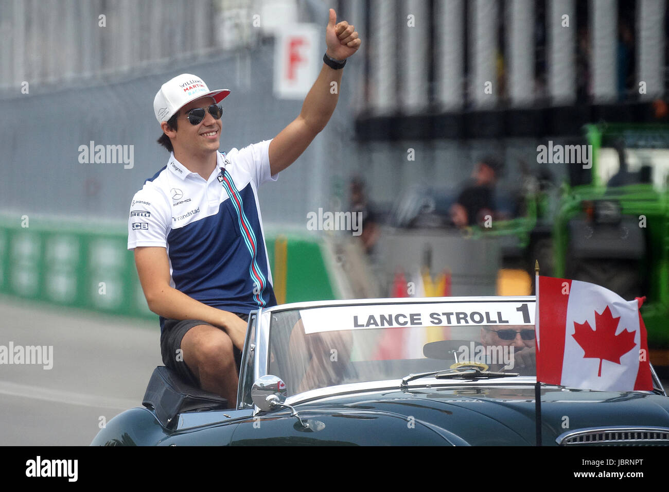 Montreal, Kanada, 11. Juni 2017. Formel 1-Fahrer Lance Stroll in den Treibern parade beim Grand Prix von Montreal 2017. Bildnachweis: Mario Beauregard/Alamy Live neu Stockfoto