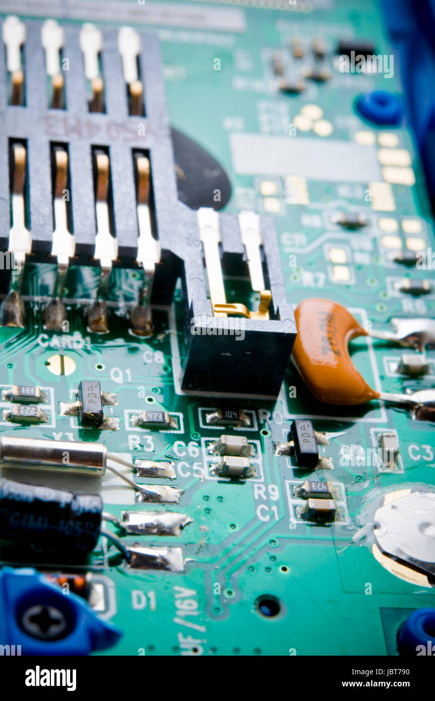 Computer-Chip Board Makro-detail Stockfoto