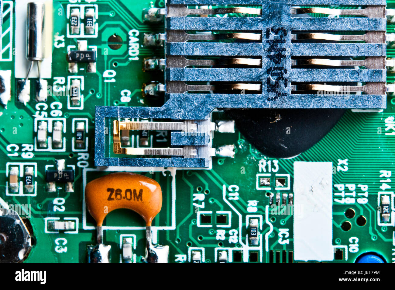 Computer-Chip Board Makro-detail Stockfoto
