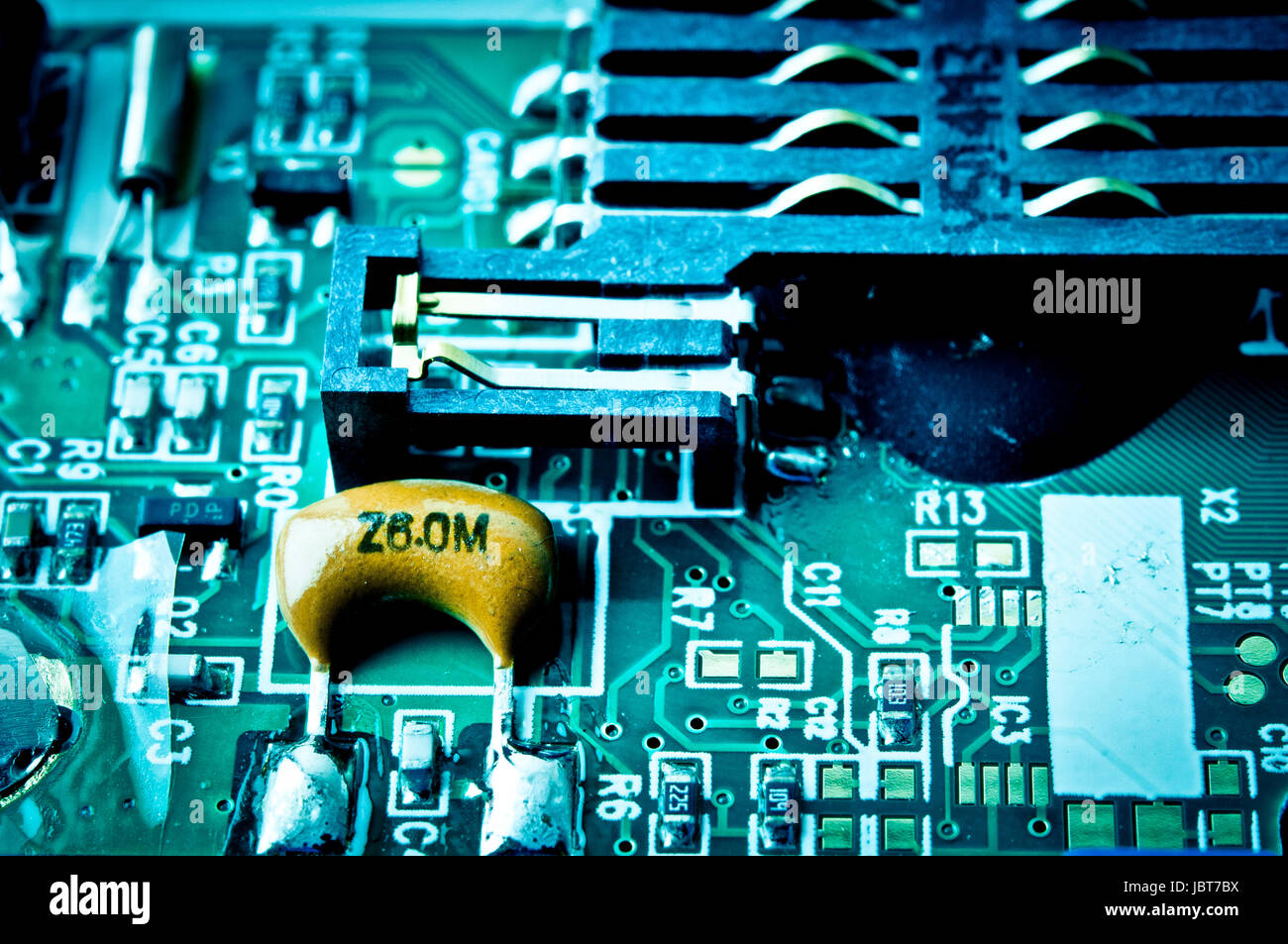 Computer-Chip Board Makro-detail Stockfoto