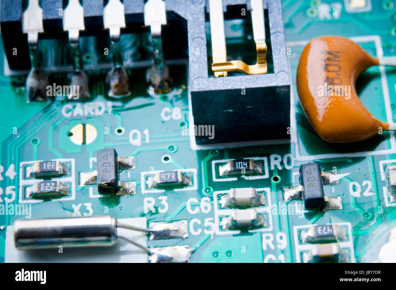 Computer-Chip Board Makro-detail Stockfoto