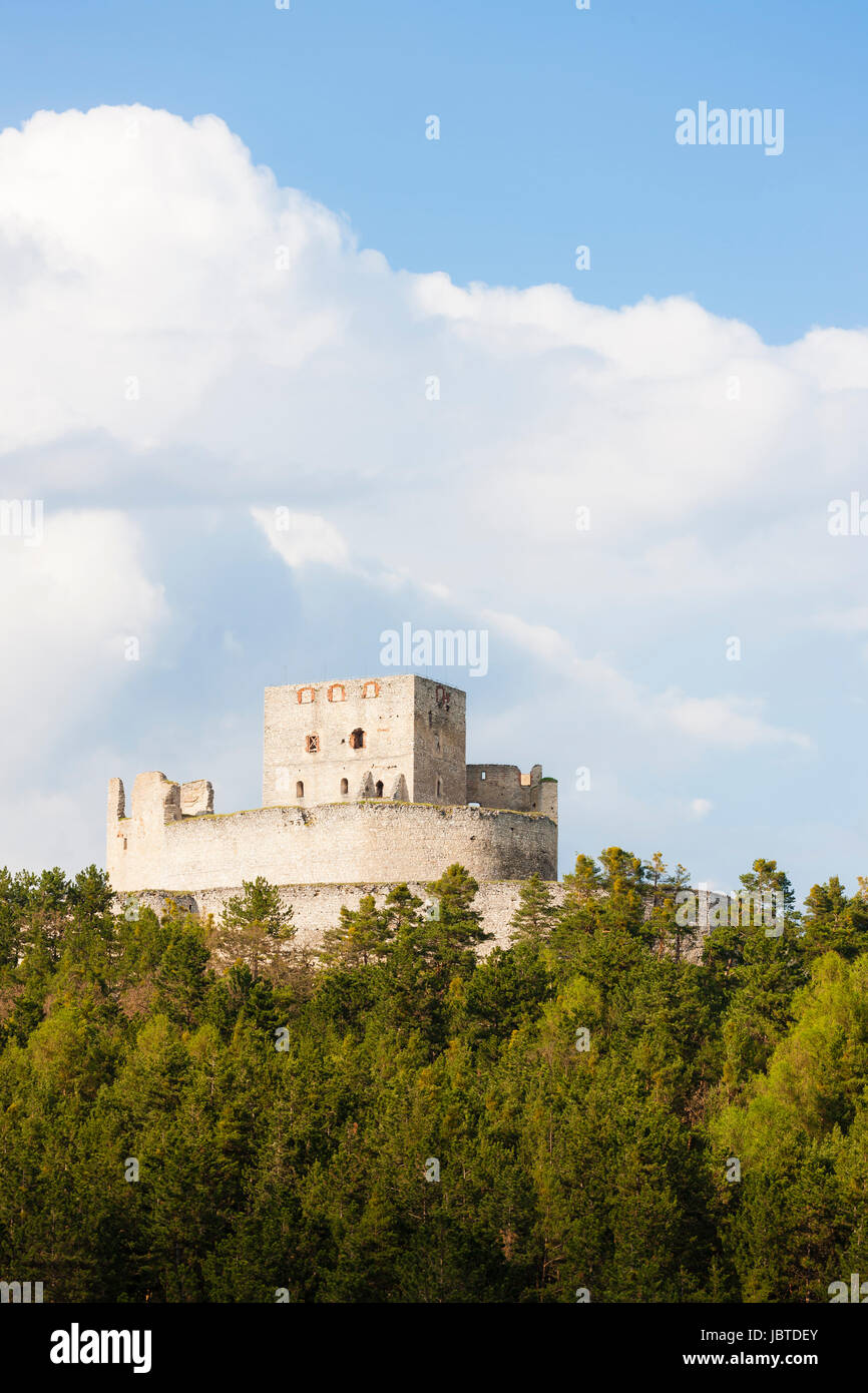 Ruinen der Burg Rabi, Tschechische Republik Stockfoto