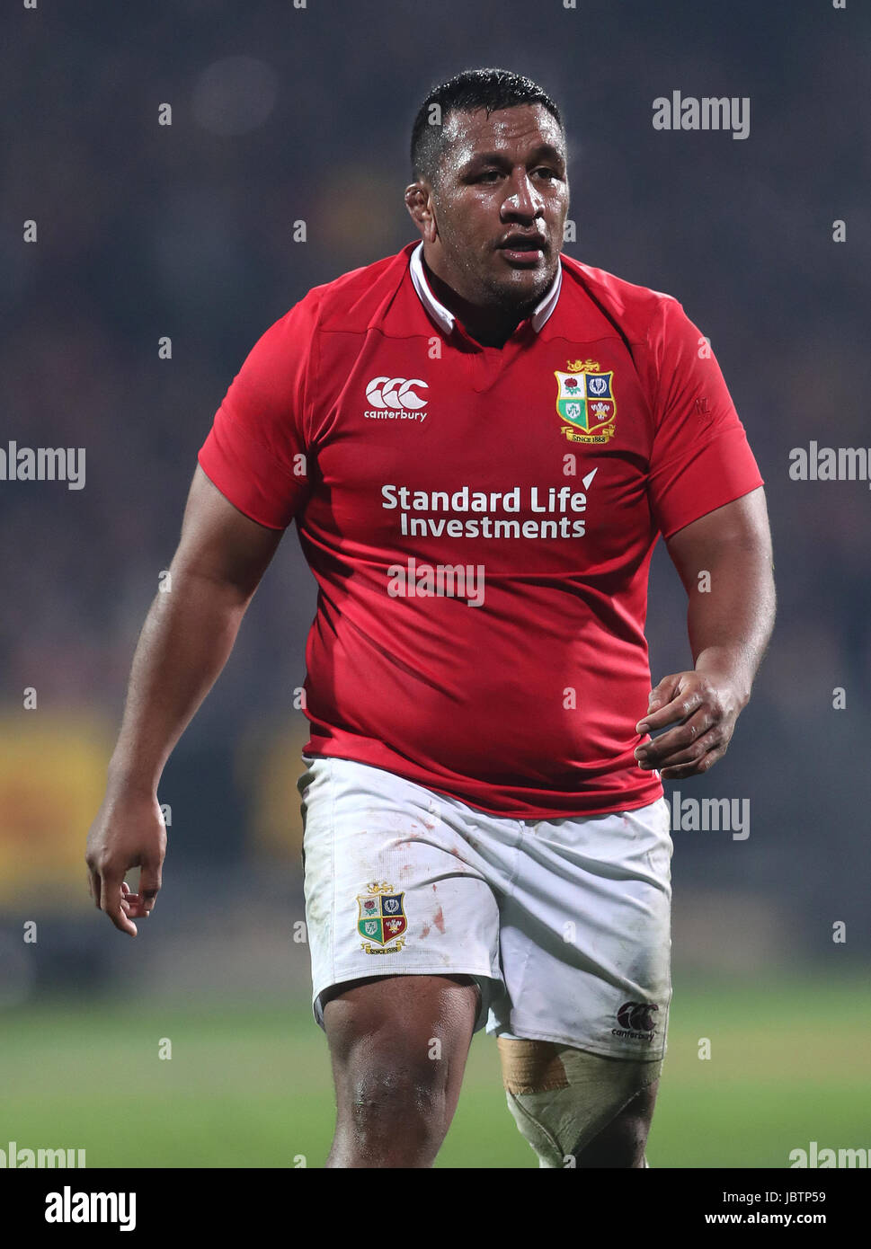 Britische und irische Löwen Mako Vunipola während der Tour match bei AMI Stadium, Christchurch. Stockfoto