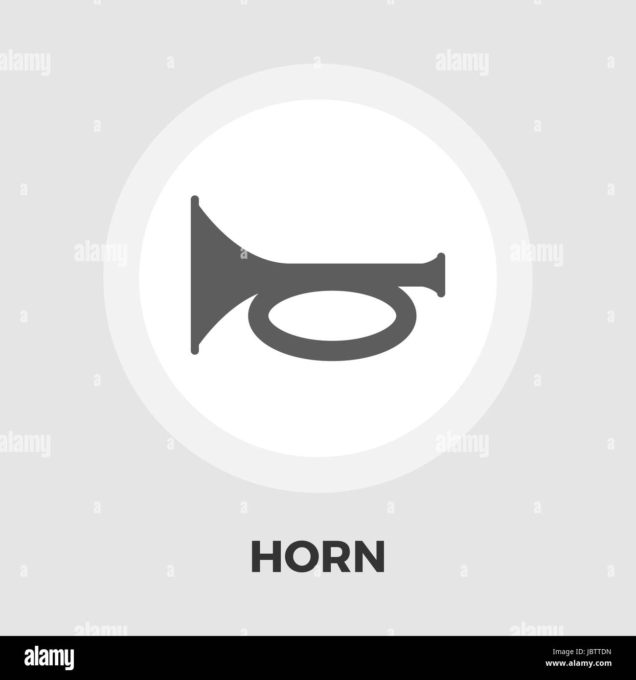 Horn-Symbol Vektor. Flach-Symbol auf dem weißen Hintergrund isoliert. Editierbare EPS-Datei. Vektor-Illustration. Stock Vektor