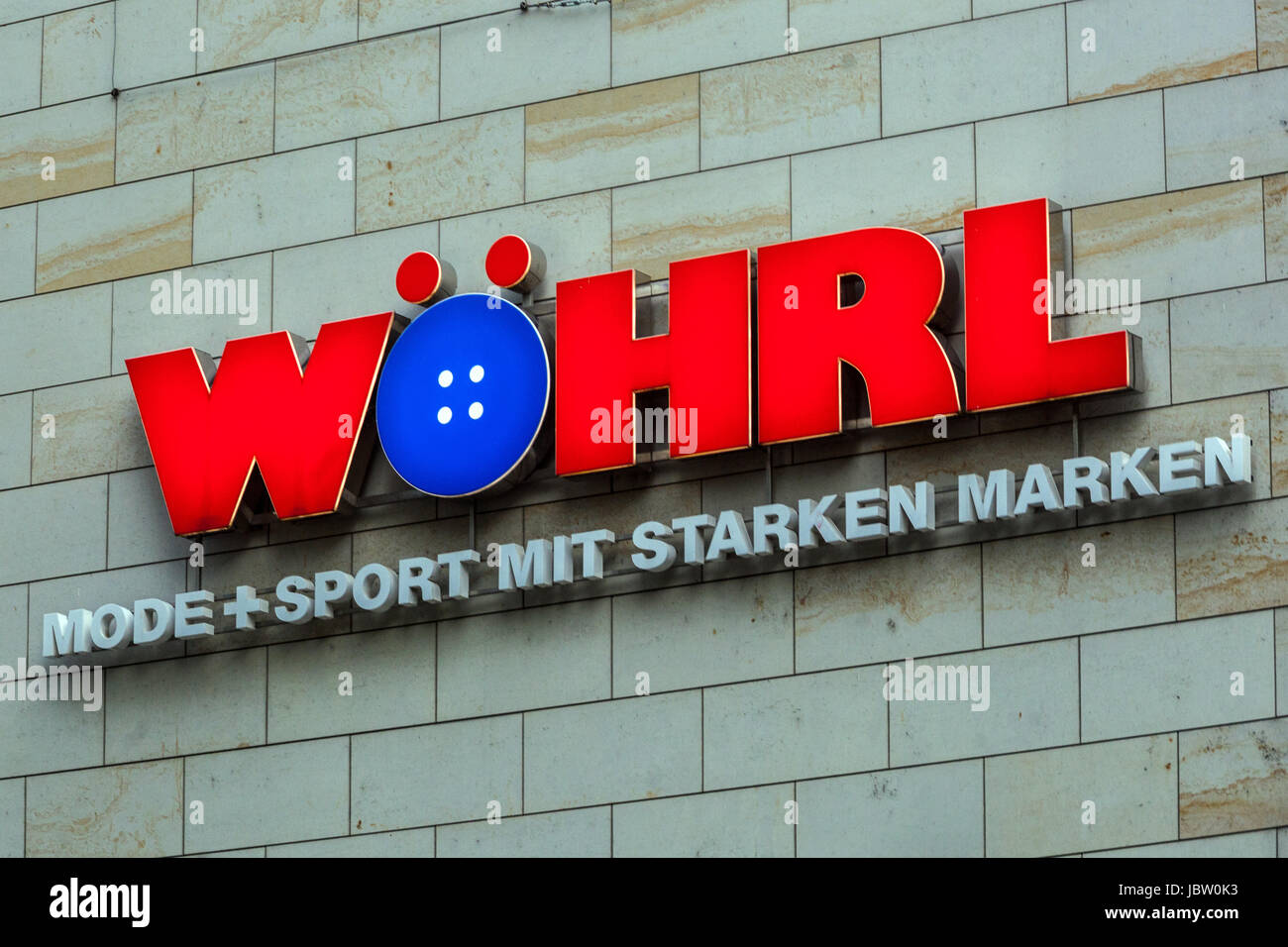 Wöhrl, Logo, Schilder, Deutschland Stockfoto