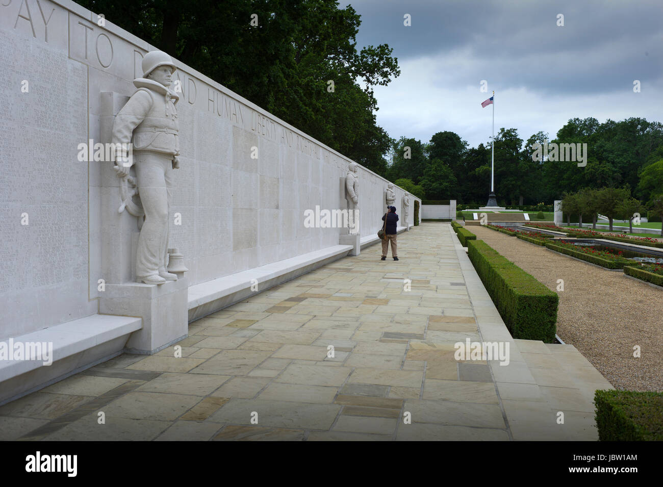 Cambridge American Cemetery and Memorial, Madingley, Cambridgeshire, England, UK Juni 2016 Cambridge American Cemetery and Memorial ist ein Friedhof und c Stockfoto