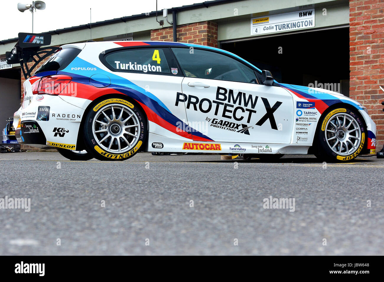 Dunlop MSA British Touring Car Championship, Colin Turkington No4 fahren seine BMW 125i M, Team BMW Croft Circuit Darlington, Sonntag, 11. Juni 2017 Stockfoto