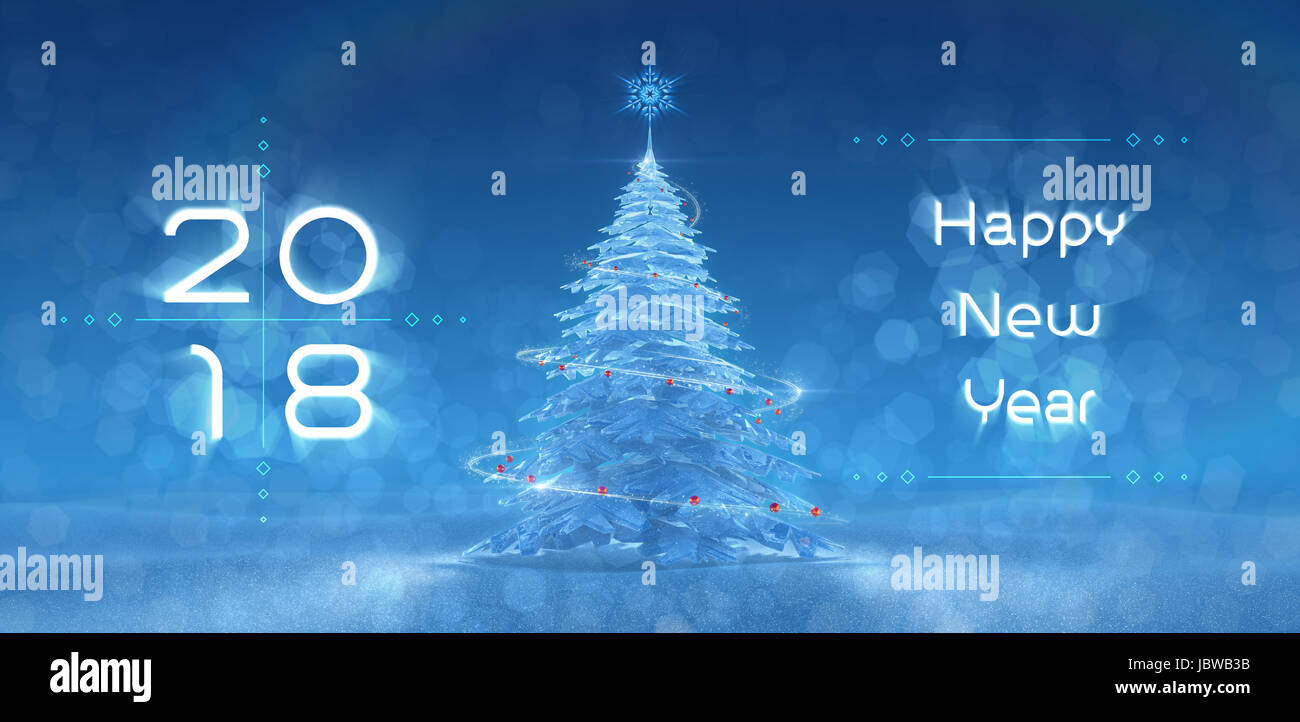 "Happy New Year - 2018' festliche Design Stockfoto