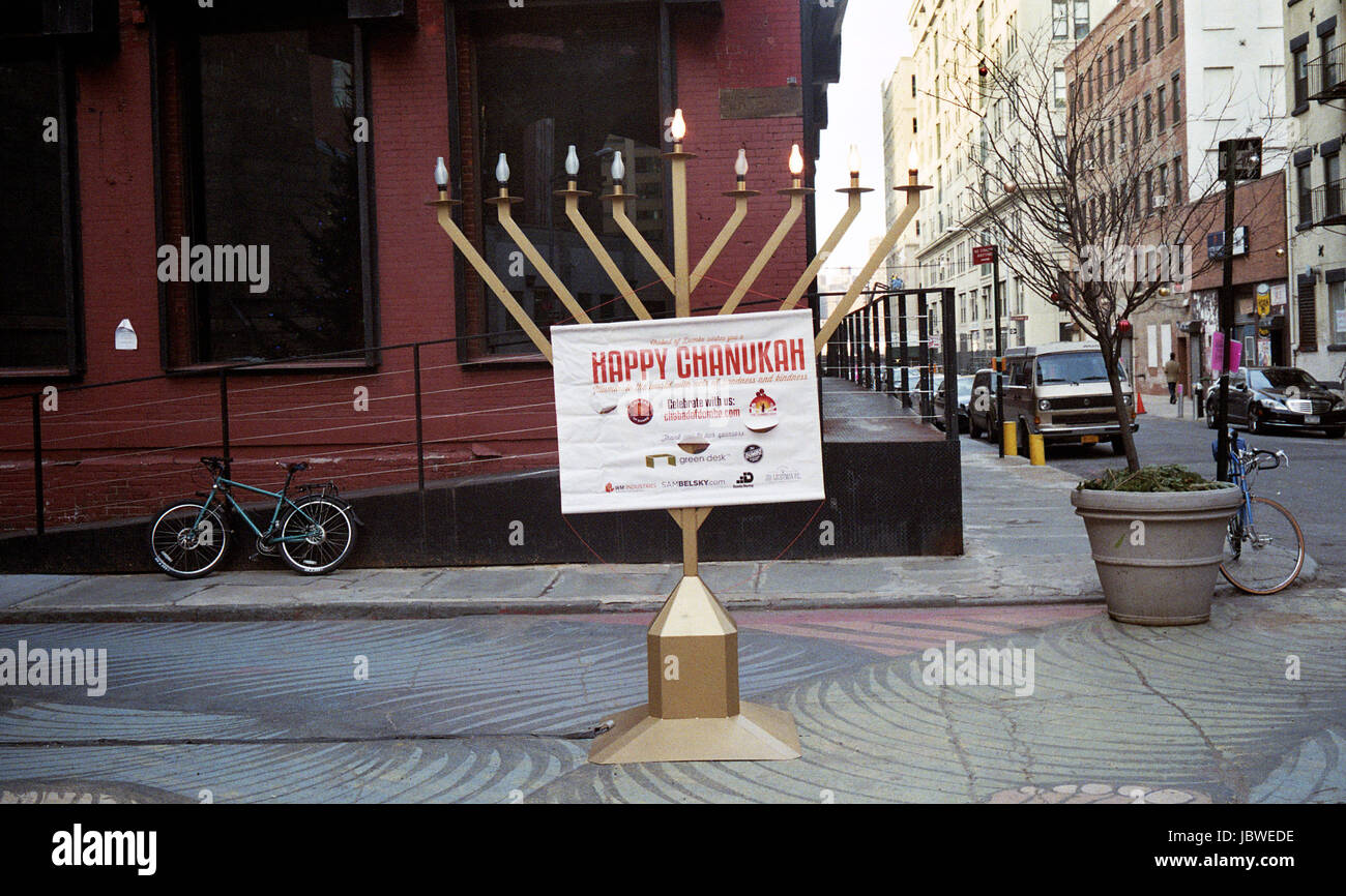 DUMBO Menorah Stockfoto