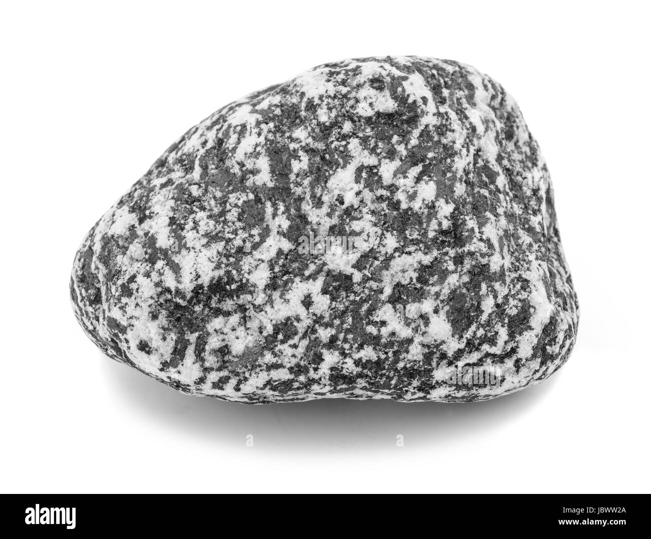 Granit Stein isoliert auf weißem Hintergrund. Stockfoto