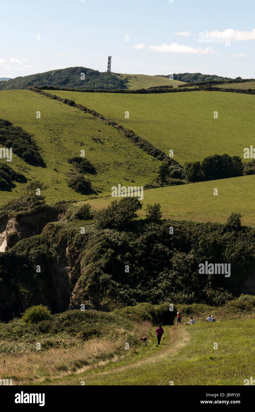 Der Heiligen Weg Küsten-Wanderweg ist eine uralte 27 Meile Strecke von Padstow in North Cornwall, Fowey in Süd Cornwall, Großbritannien.   Frühe christliche tra Stockfoto