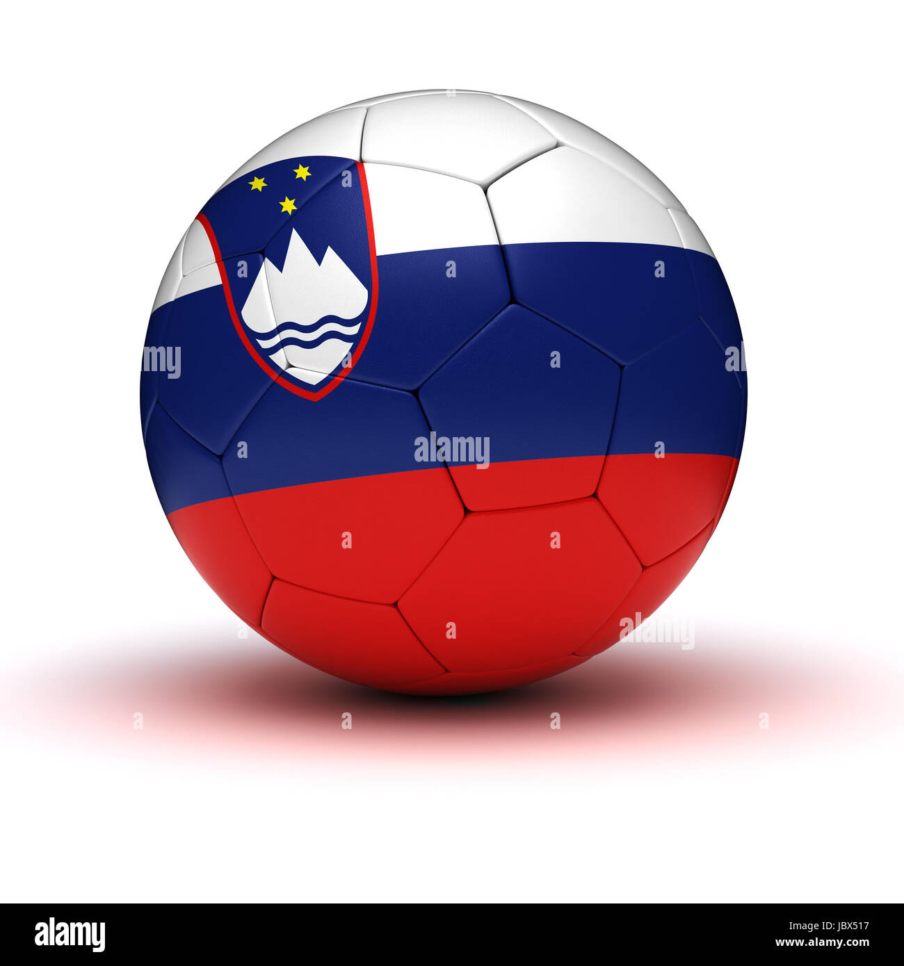 Slowenischen Fußball (isoliert mit Clipping-Pfad) Stockfoto
