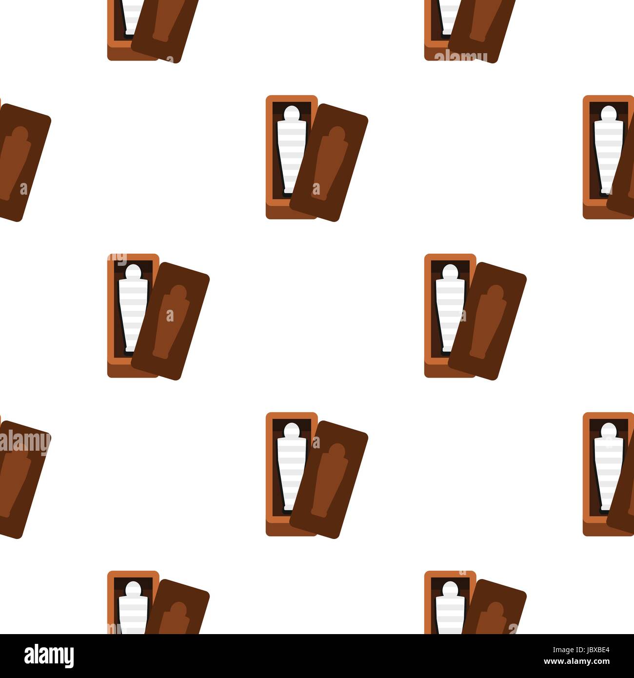 Sarkophag eines ägyptischen Mumie Muster nahtlos Stock Vektor