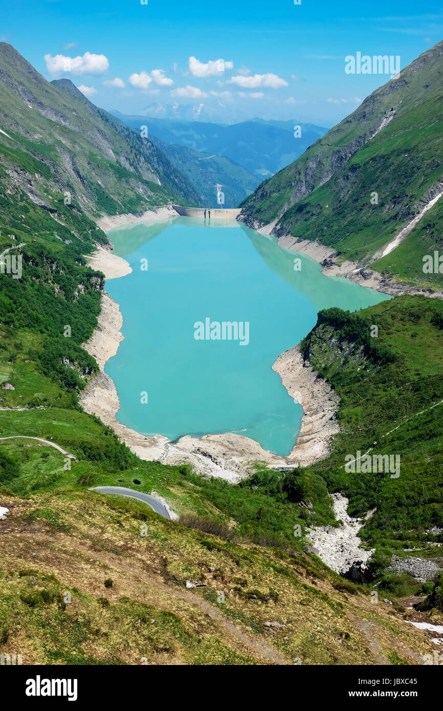 Stausee Kaprun, Landschaft in Den Hohen Tauern Stockfoto