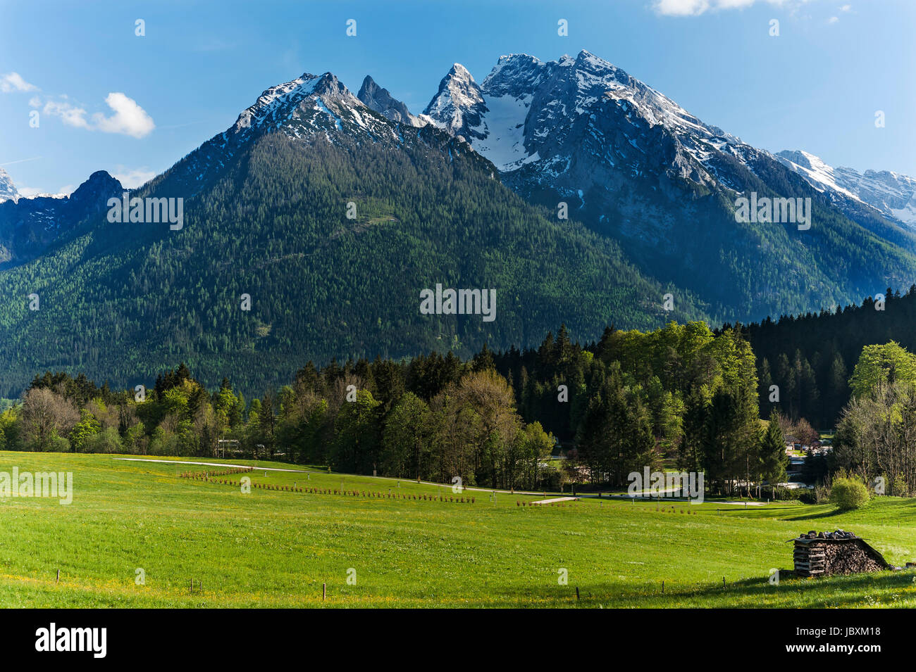 Hochkalter, Ramsau Berchtesgadener Land, Oberbayern, Deutschland Stockfoto
