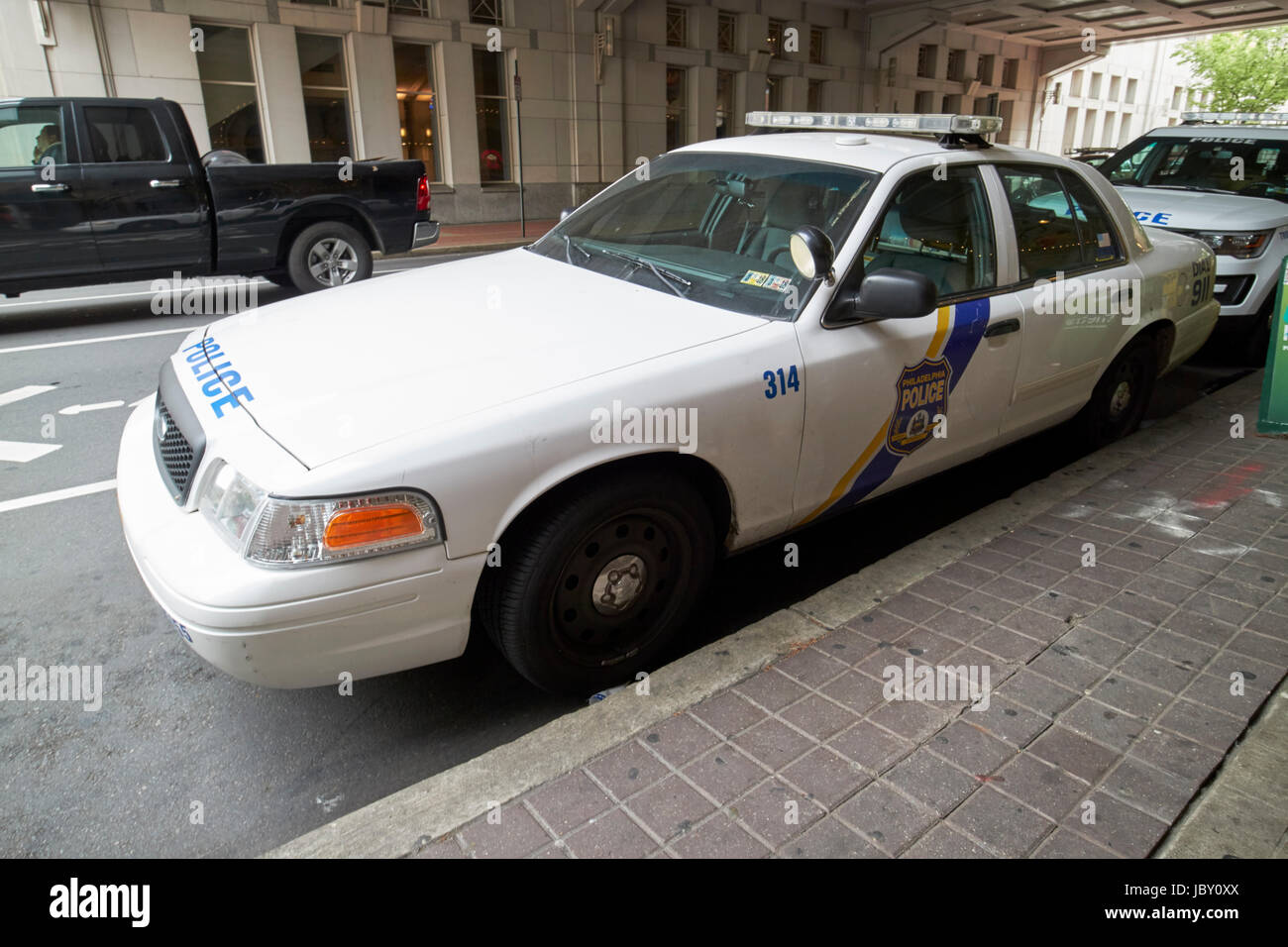 Philadelphia Polizei ford Crown Vic Kreuzer Streifenwagen Fahrzeug USA Stockfoto