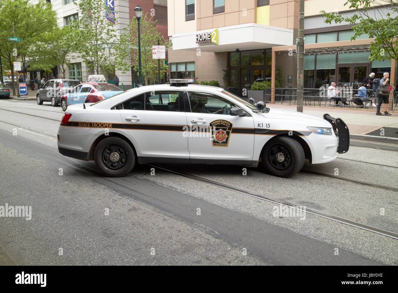 Pennsylvania State Trooper Kreuzer Polizeifahrzeug Philadelphia USA Stockfoto