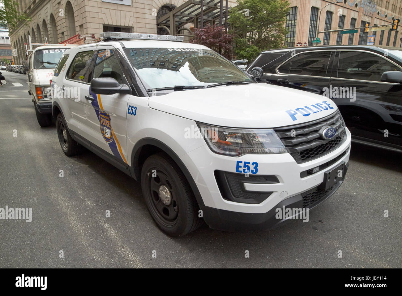 Philadelphia Polizei ford Interceptor Utility Streifenwagen Fahrzeug USA Stockfoto