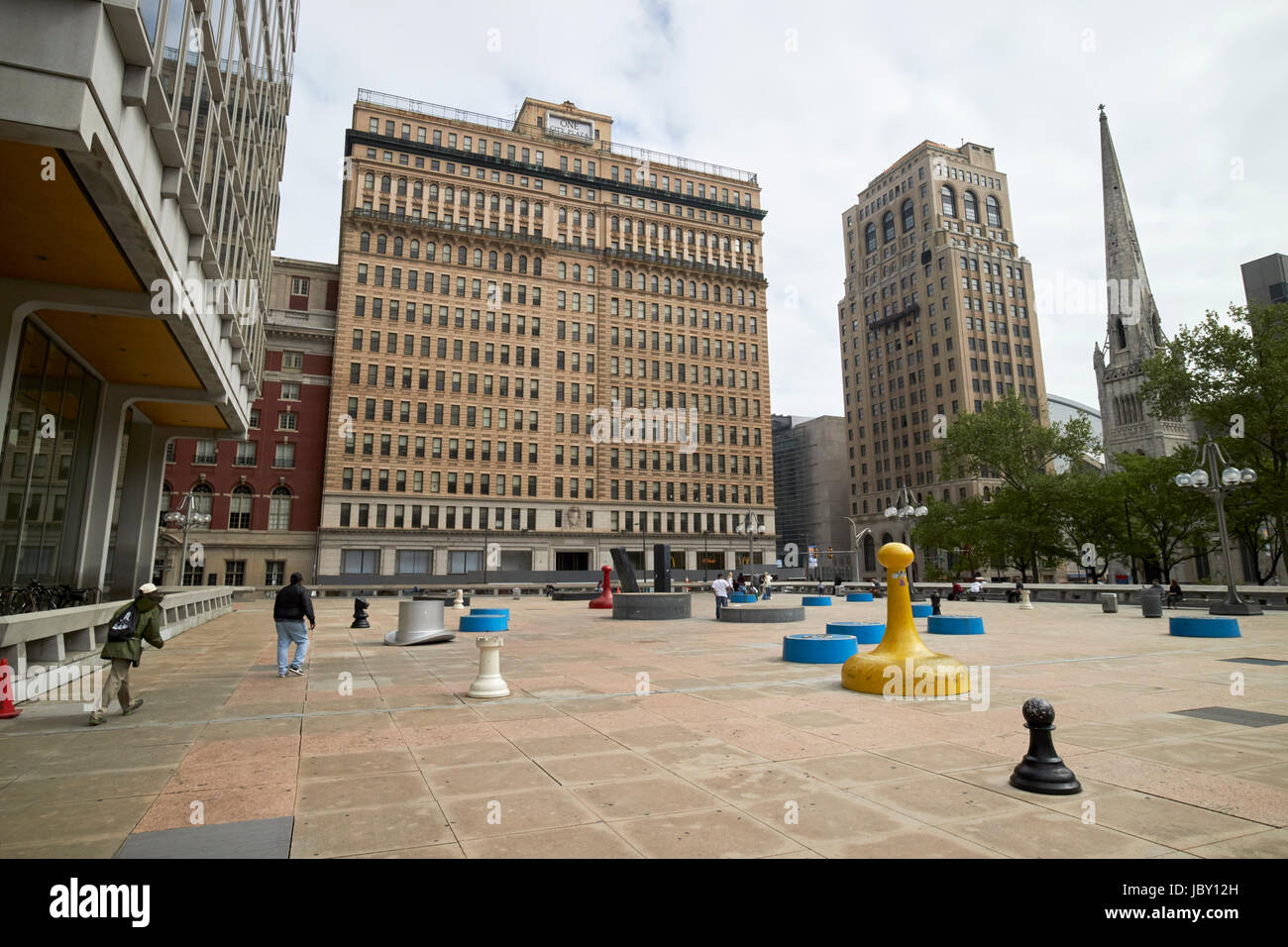 Thomas Paine Plaza und einer Stadt Plaza Gebäude Philadelphia USA Stockfoto