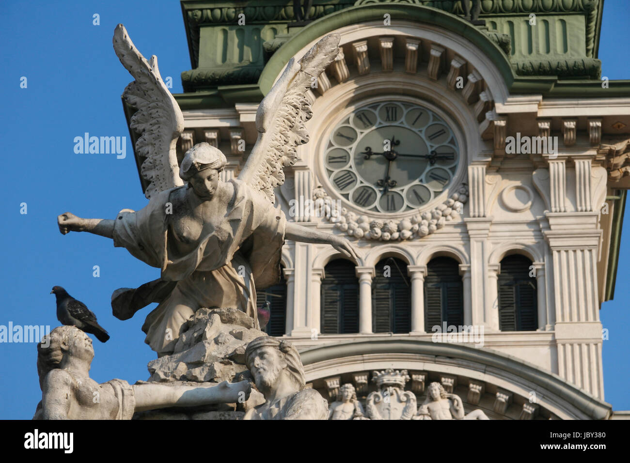 Altstädter Ring Piazza Unita in Triest, Italien Stockfoto