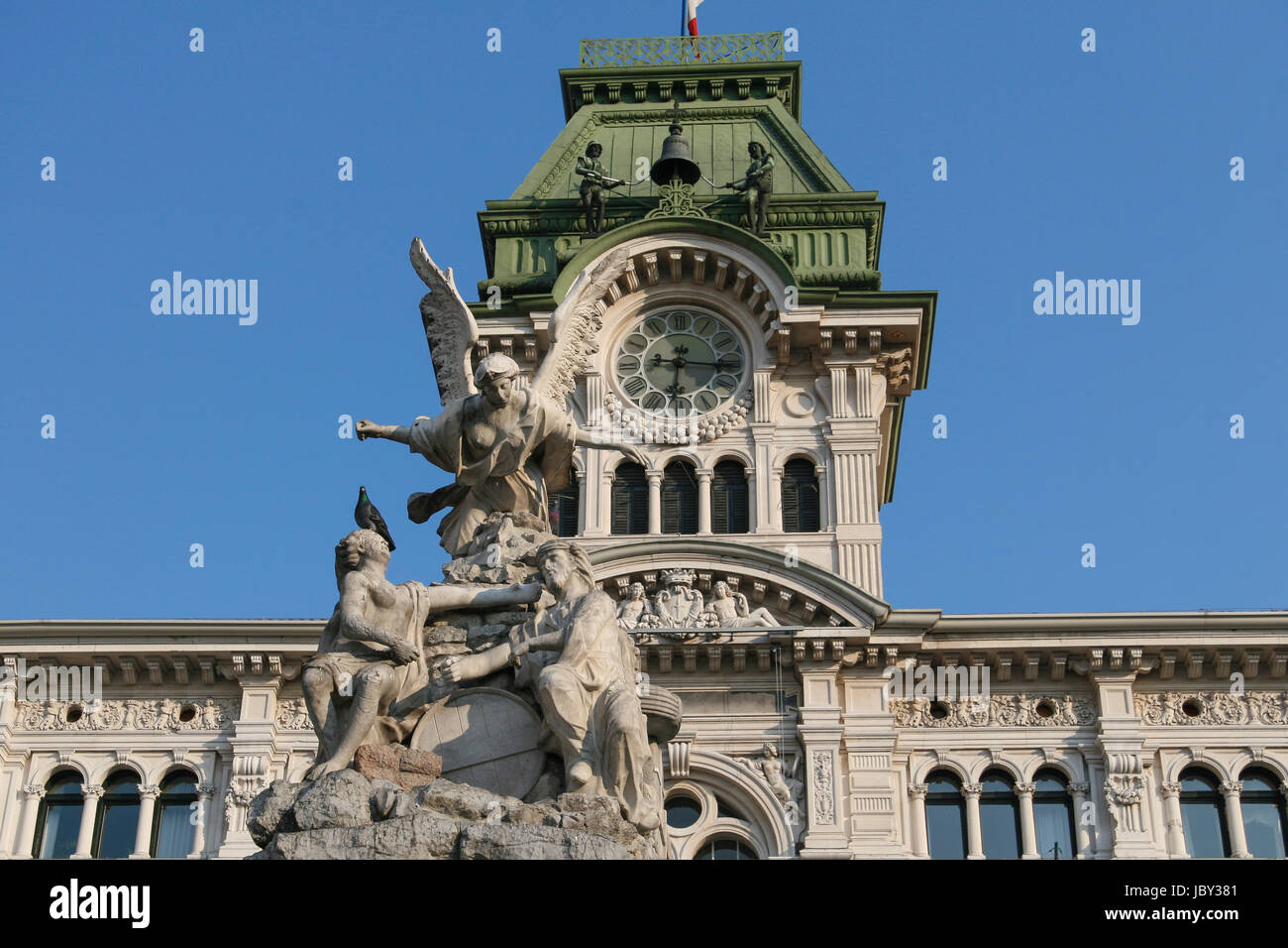 Altstädter Ring Piazza Unita in Triest, Italien Stockfoto