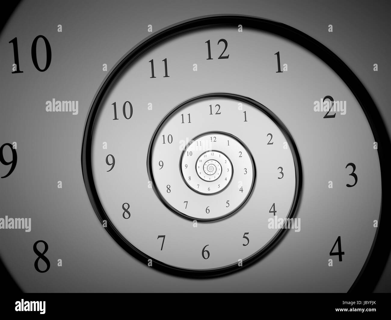 Ein Bild von einem dunklen Droste Zeitspirale Stockfoto
