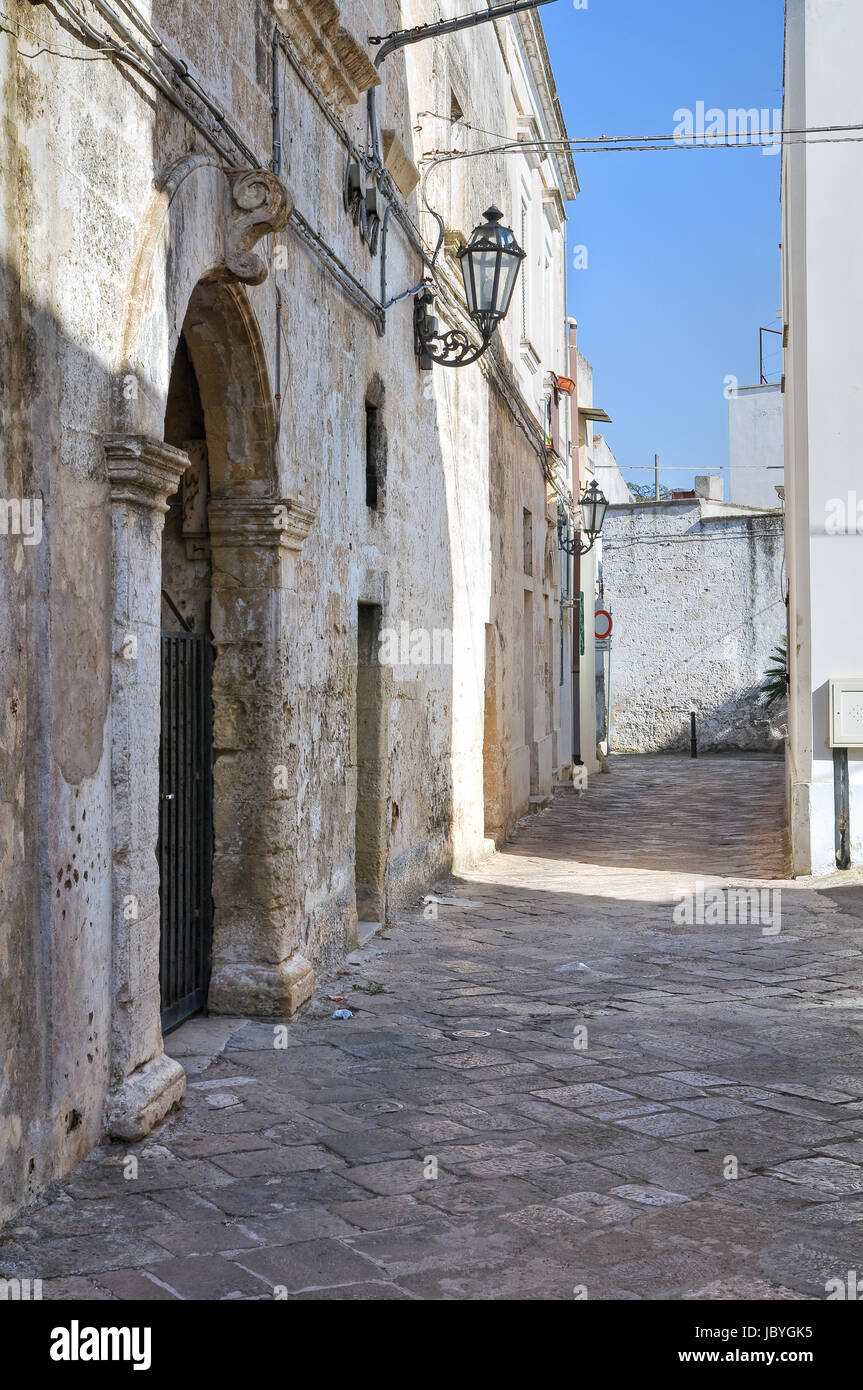 Gasse. Corigliano Hartweizenpasta. Puglia. Italien. Stockfoto