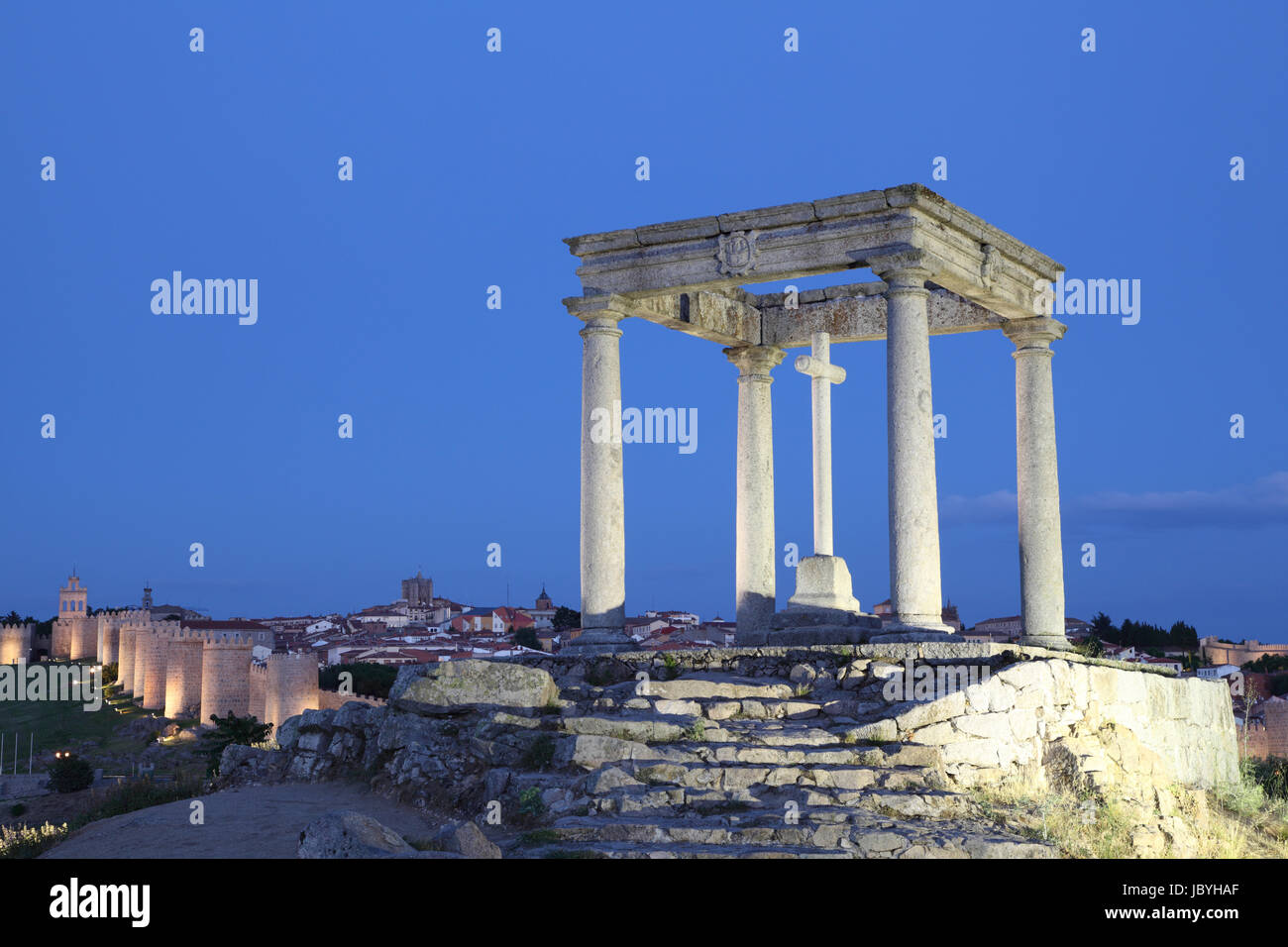 Los Cuatro Postes (vier Stangen), Ávila, Kastilien und Leon, Spanien Stockfoto