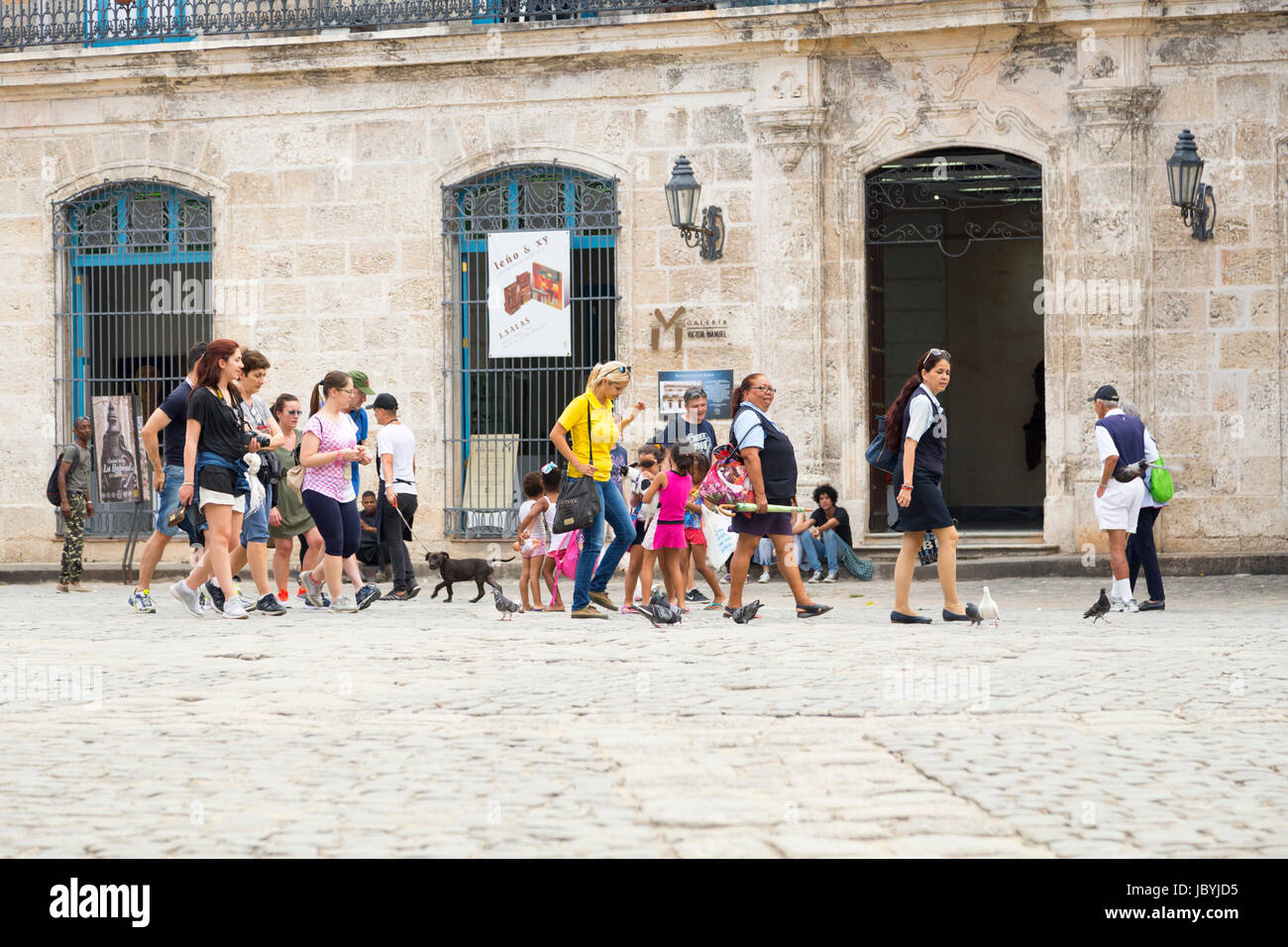Kleine Kinder am Domplatz in Havanna, Kuba Stockfoto