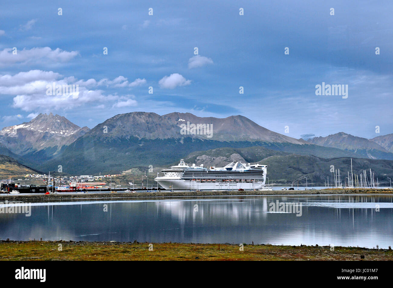 Ferienort von Ushuaia befindet sich auf der Tierra Del Fuego Archipel, der südlichsten Spitze von Südamerika - 27.02.2011 Stockfoto