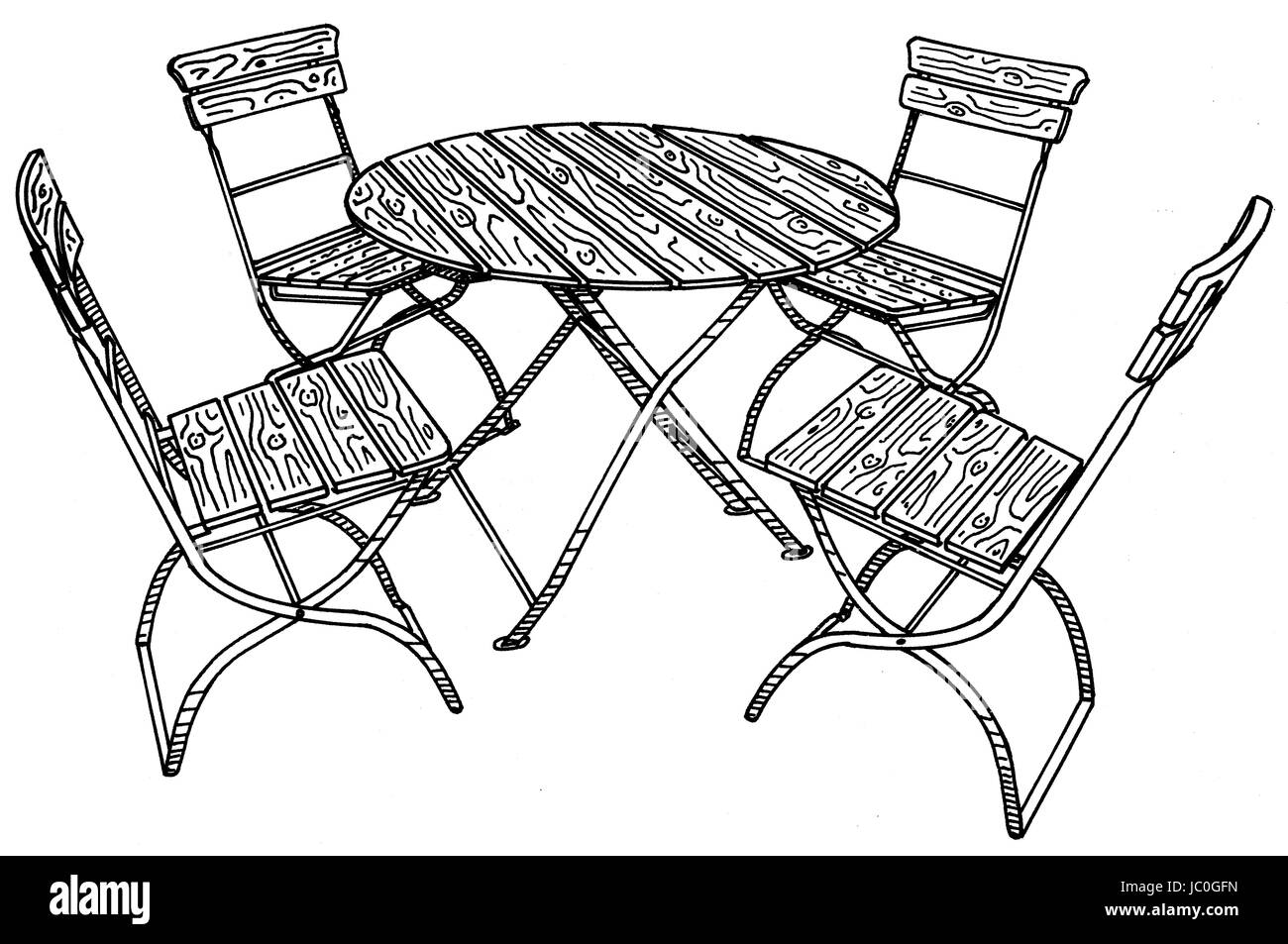 Biergartenstuhl Schwarzweiss Stockfotos Und Bilder Alamy