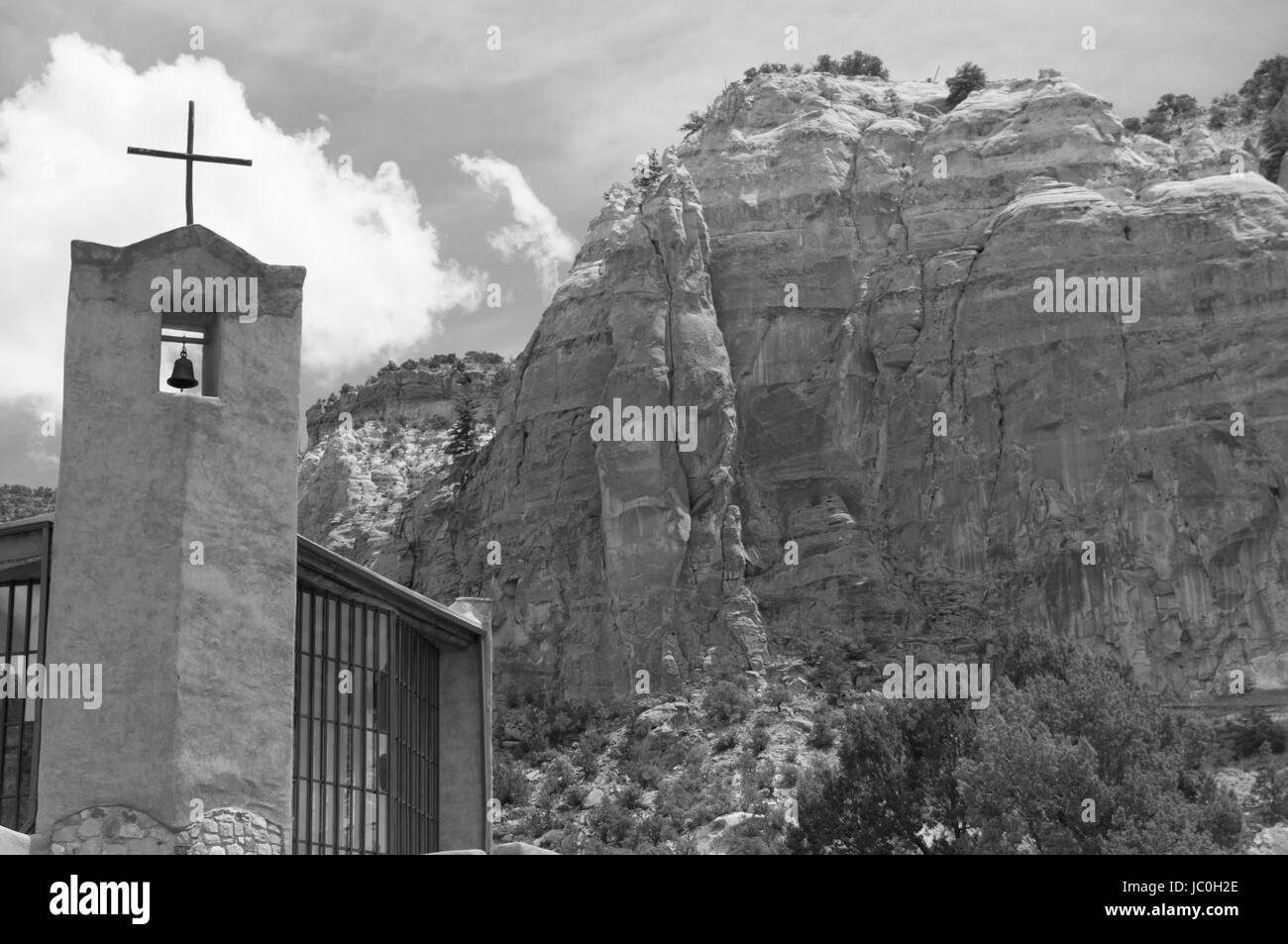 Kloster von Christus in der Wüste, Abiquiu, NM Stockfoto