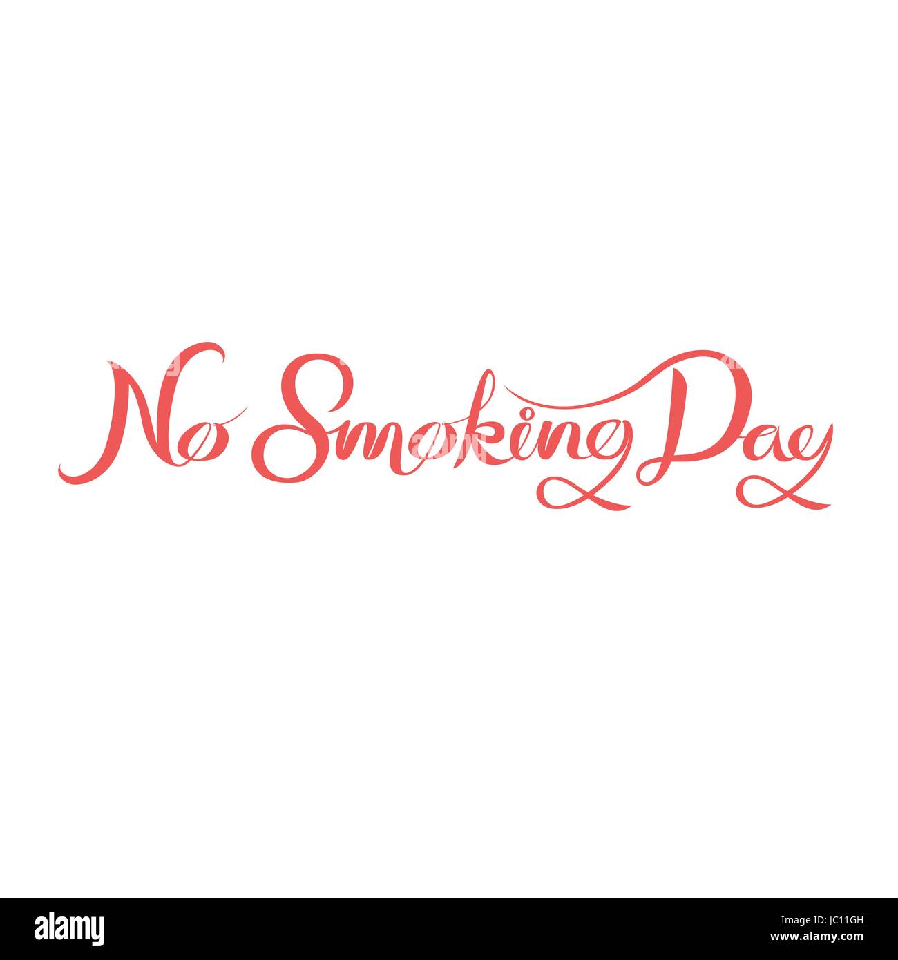 Weltnichtrauchertag hand ertrinken Kalligraphie Hintergrund Design. Welt Nichtraucher Tag Hand typografischen Gestaltungselemente ertrinken. Vector Illustration Stock Vektor