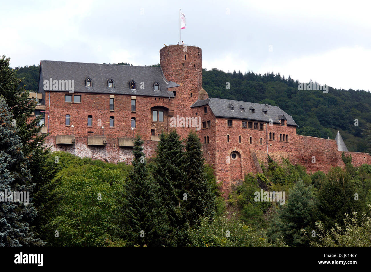 Burg Heimbach in der Eifel, Nordrhein-Westfalen, Deutschland Stockfoto