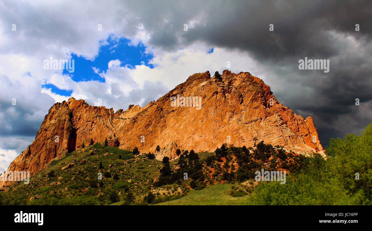 Der Garten der Götter ist in Colorado Springs, Colorado, USA. Es ist eine National Natural Landmark bezeichnet. Stockfoto