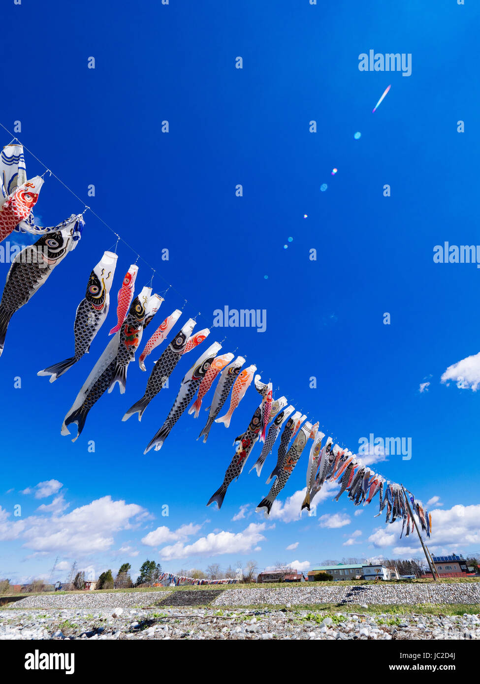 Koinobori (Karpfen Streamer) Stockfoto