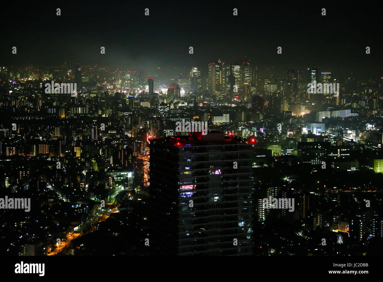 Nacht-Scape von Tokio Stockfoto