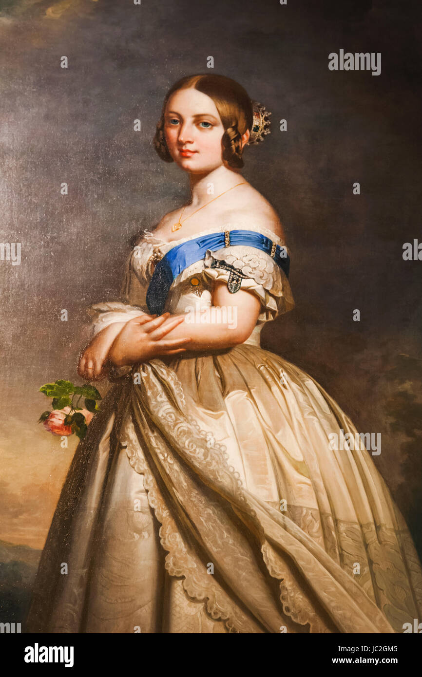 England, Porträt von Königin Victoria von Hermann Winterhalter datiert 1842 Stockfoto