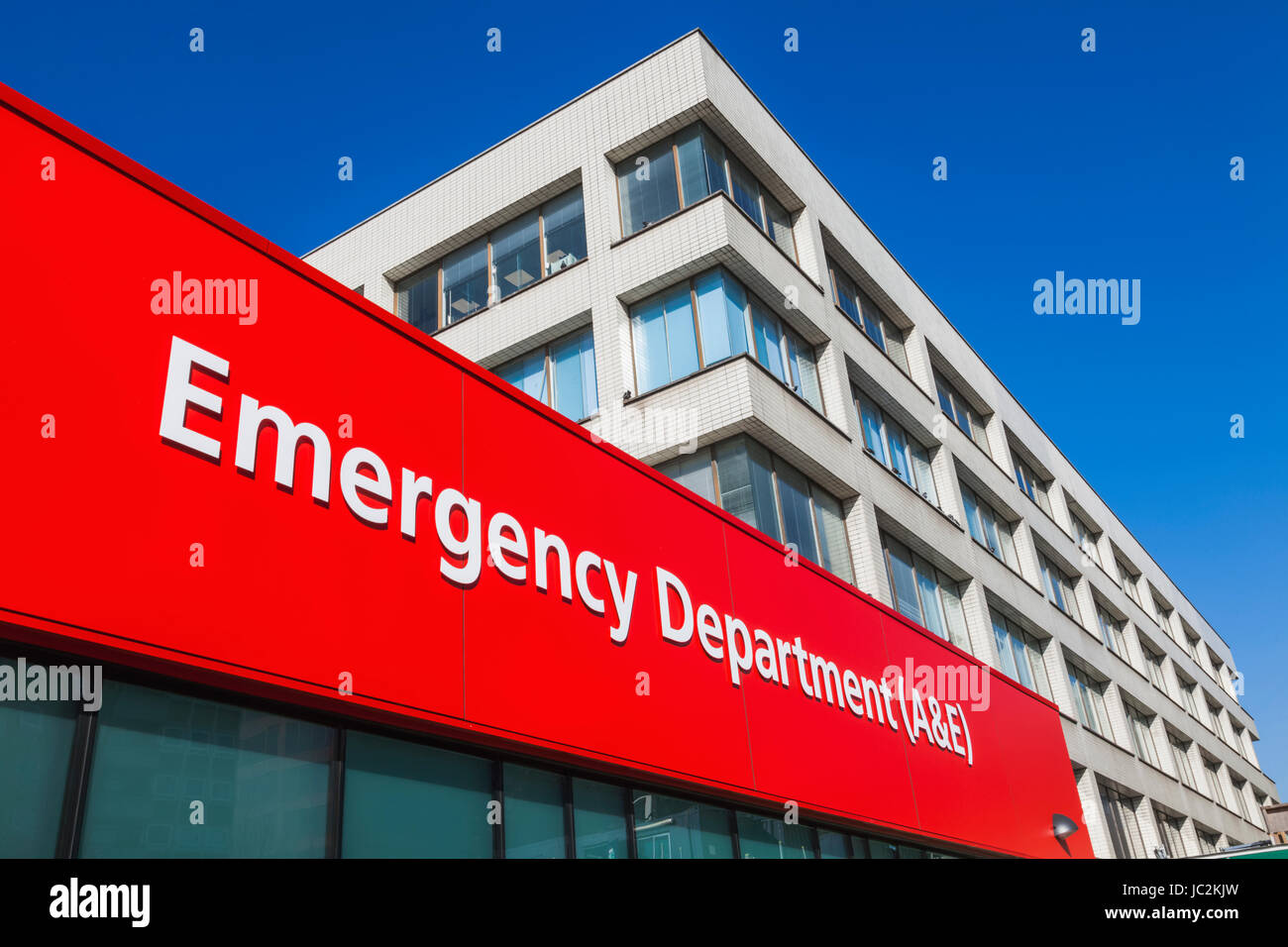 England, London, St.Thomas Krankenhaus, Unfall- und Rettungszeichen Stockfoto