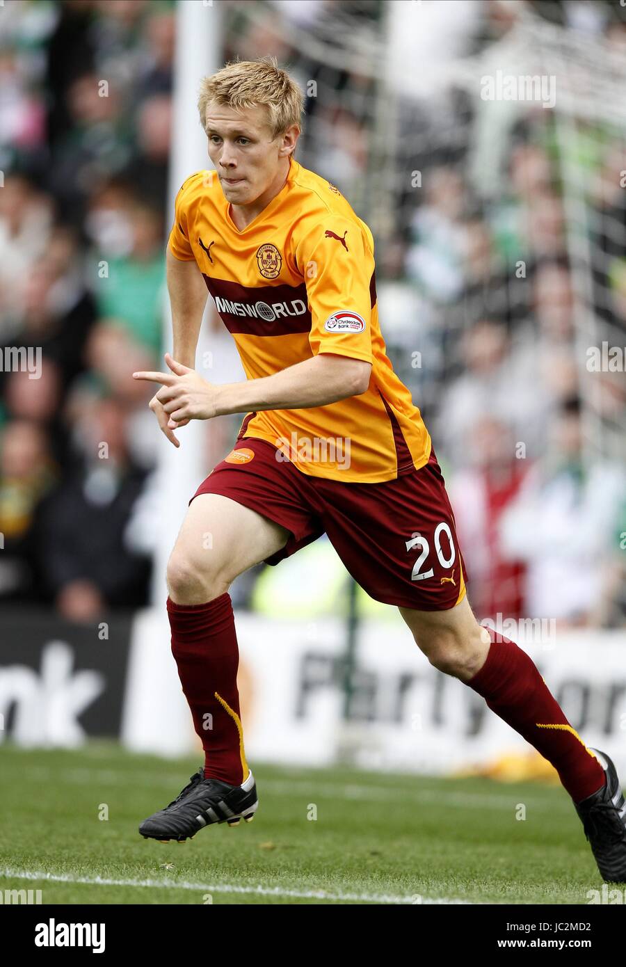 JONATHAN PAGE MOTHERWELL FC FIR PARK MOTHERWELL Schottland 29. August 2010 Stockfoto