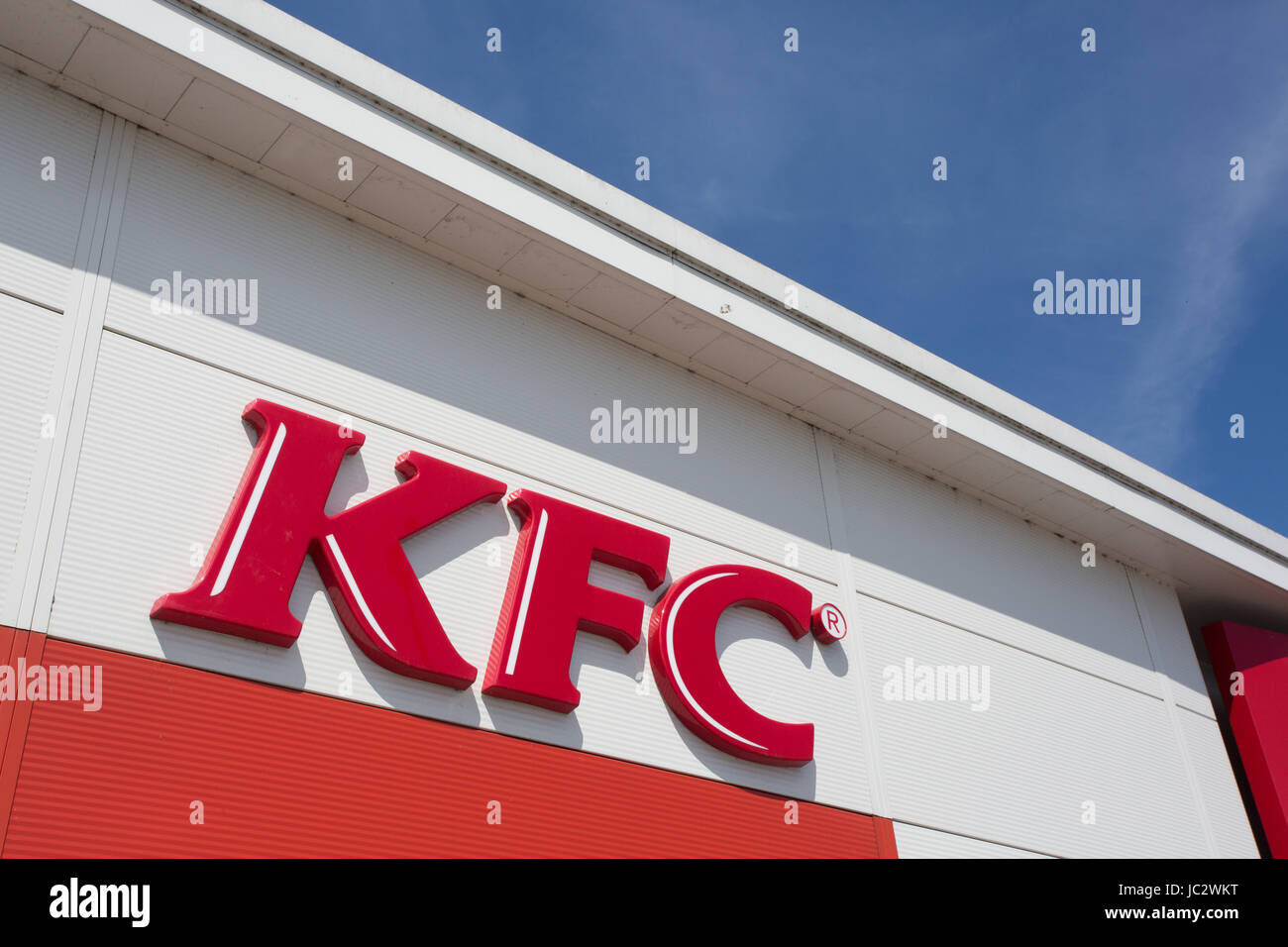 KFC-Restaurant-Beschilderung Stockfoto